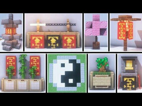 Minecraft Random, Minecraft Lantern, Minecraft Japanese House, Minecraft Japanese, Minecraft Statues, Mc Builds, Minecraft Banner Designs, Japanese Lantern, Minecraft Banners