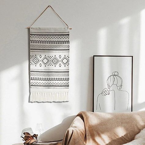 Bohemian Black & White Geometric Macrame Tapestry Tag a friend who would love this! FAST US Shipping Get it here ——> https://prehype.shop/bohemian-black-white-geometric-macrame-tapestry/ #discount #deal Boho Backdrop, Chic Bohemian, Room Door, Woven Wall Hanging, Dorm Room, Boho Chic, Macrame, Wall Hanging, Tapestry