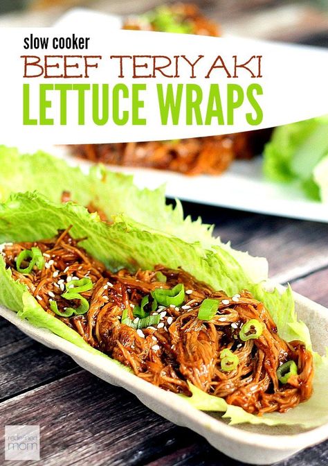 This Slow Cooker Beef Teriyaki Lettuce Cups Recipe is low-carb and can easily be adjusted for special diets. Even better, it's made in the slow cooker!! Teriyaki Lettuce Wraps, Turmeric Quinoa, Snack List, Beef Teriyaki, Beef Lettuce Wraps, Low Carb Crock Pot Recipes, Lettuce Cups, Chicken Bake, Pasta Primavera