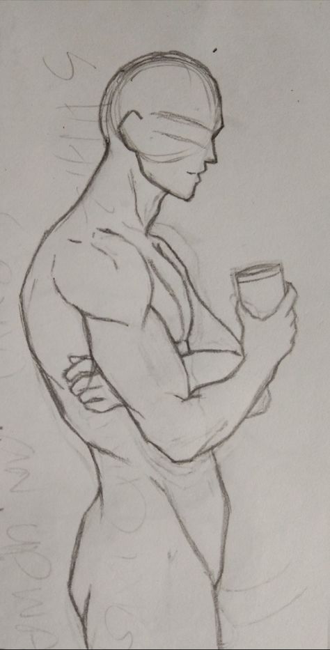 Making base anatomy poses of male muscular guy holding a cup of coffee Male Lower Body Drawing, Muscular Man Reference Drawing Side View, Muscular Back Male Reference, Slim Muscular Male Drawing, Muscular Drawing Reference Poses, Muscular Back Male Drawing, Muscular Pose Reference Drawing, Muscular Male Body Drawing Reference, Body Pose Reference Drawing Male