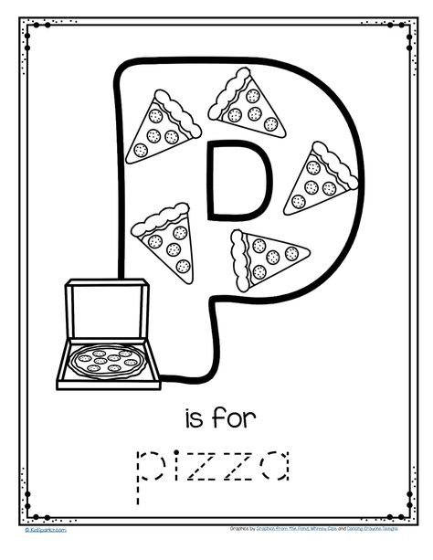 Pizza Worksheet, P Is For Pizza, Letter Sounds Kindergarten, Handwriting Worksheets For Kindergarten, Letter Worksheets Kindergarten, Math Quiz, Worksheet For Preschool, Letter Worksheets For Preschool, Beginning Sounds Worksheets