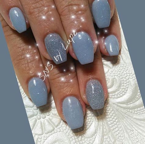 SNS nails in ballerina shape ! Blue Sns Nails, Sns Nail Ideas, Ballerina Nail Shape, Nails Sns, Sns Powder, Ballerina Nails Shape, Nails Manicures, Ballerina Nail, Dip Nail Colors