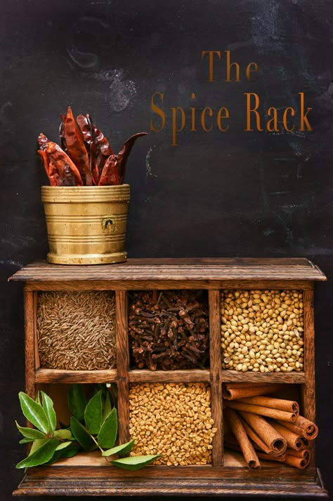 Indian Spice Box, Spices Photography, Rajasthani Food, Spices Packaging, Spice Market, Spice Island, Spice Shop, Homemade Spices, Spice Box