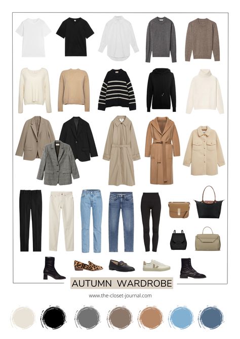 My autumn capsule wardrobe (2022 edition) — The Closet Journal Autumn Staple Wardrobe, The Closet Journal, Autumn Capsule Wardrobe 2023 Uk, Autumn Capsule Wardrobe 2023, Autumn Capsule Wardrobe 2022, Dressing Capsule, Closet Journal, Autumn Closet, Capsule Wardrobe 2022