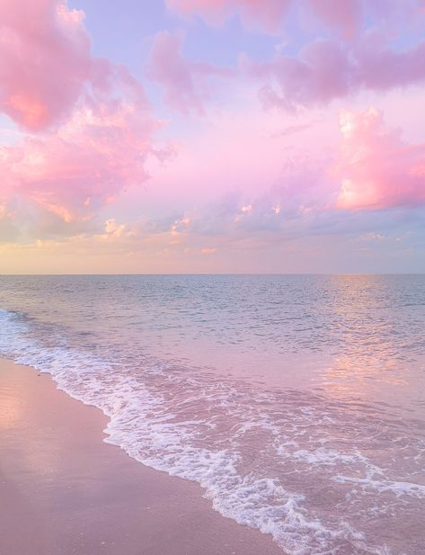 Photography, sunset, pink, blue, digital art, print, dream, beach, waves