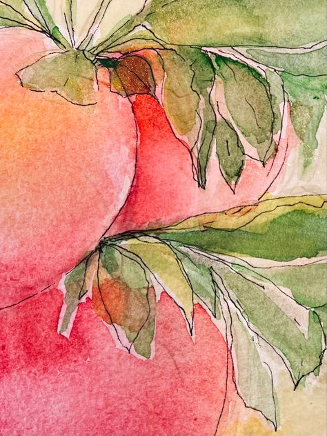 watercolor/micron pen #artoftheday Micron Pen, Watercolor Wash, Pen And Watercolor, Quick Sketch, Art Day, Apples, Art Inspo, Art Photography, Arts And Crafts