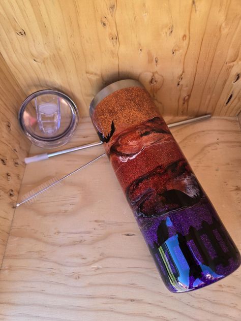 Spooky Bats Halloween Tumbler by CraftyHandsAtItAgain on Etsy Halloween Bling Tumbler, Spooky Tumbler Cup, Skull Epoxy Tumbler, Witch Tumbler Cup, Bat Tumbler, Halloween Bats, Bat, Tumbler, Halloween