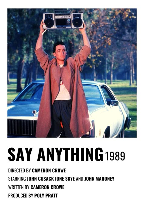 Say Anything Movie Poster, Say Anything Poster, Say Anything Aesthetic, 80s Romance Movies, Old Romance Movies, 80s Movies Aesthetic, Romcom Movies List, Best 80s Movies, Say Anything Movie