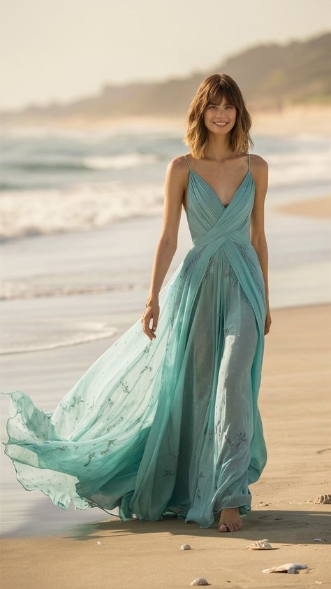 25 Outfit Ideas for Summer Beach Pictures Beach Dress Photoshoot Photo Ideas, Beach Gown Summer, Beach Birthday Shoot, Maldives Outfit Ideas, Beach Photoshoot Outfits, Beach Dress Photoshoot, 25th Birthday Ideas For Her, Beach Fashion Shoot, Beach Poses With Dress