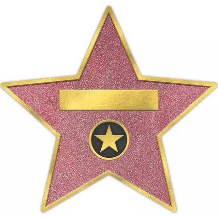 Customizable Hollywood Star Decals, 12in x 11in, 8ct - Awards Night Diy Hollywood Decorations, Walk Of Fame Stars, Hollywood Decorations, Hollywood Dance, Hollywood Cake, Hollywood Party Decorations, New Year Backdrop, Hollywood Party Theme, Vinyl Decoration