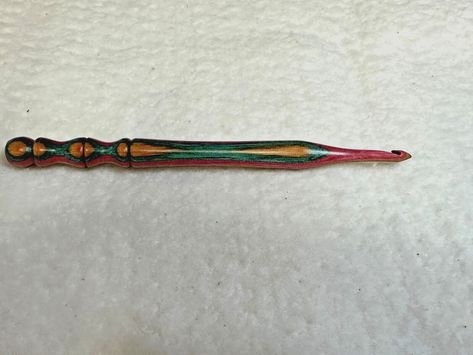 Hand carved Beautiful COTTON CANDY Wood YARN CROCHET HOOK size G Wood Crochet Hook, Crochet Hook Size, Wood Hooks, Favorite Hobby, Crochet Hook Sizes, Crochet Hook, Timeless Treasures, Crochet Accessories, Crochet Yarn