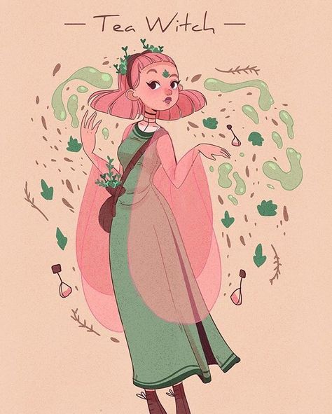 Tea witch? Bet she makes awesome tea. Tea Witch, Scene Girl, Witch Art, Arte Sketchbook, Art And Illustration, A Drawing, Pretty Art, 그림 그리기, Character Design Inspiration