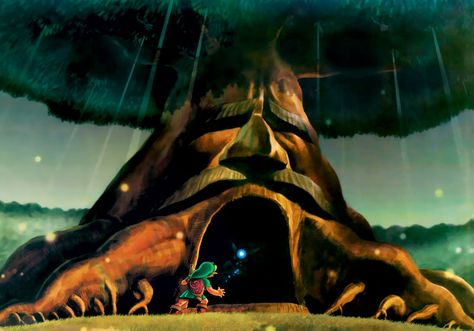 Great Deku Tree | The Legend of Zelda: Ocarina of Time 3D | #Deku-Baum #Nintendo #90's Zelda Hd, Zelda Wallpaper, Deku Tree, Zelda Ocarina Of Time, Tree Artwork, Cartoon Wallpaper Hd, 1080p Wallpaper, Speculative Fiction, Zelda Art