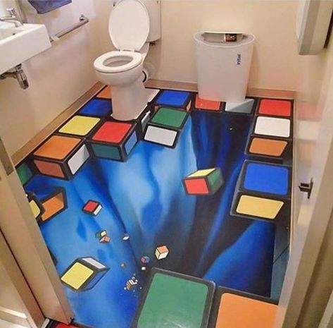 22 Dope Things People Did to Their Houses - Wow Gallery Painted Bathroom Floors, Design Fails, Facebook Humor, Cardigan Winter, Secret Rooms, Winter Cardigan, Memes Br, Bathroom Flooring, Pitbull