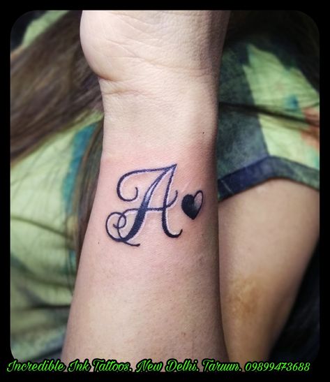 #A #Letter #Initial #Tattoo A letter initial Tattoo #Call #09899473688 Letter Initial Tattoo, Tattoo A Letter, Initial Tattoo A, A Initial Tattoo, Tattoo Design For Hand, Letter Tattoo, Alphabet Tattoo Designs, Finger Henna Designs, A Initial