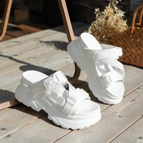 Small Heels Sandals, Black Sneakers Women, Trendy Slippers, White Crocs, Fancy Sandals, Crocs Fashion, Comfortable Flip Flops, Pretty Sandals, Pretty Shoes Sneakers