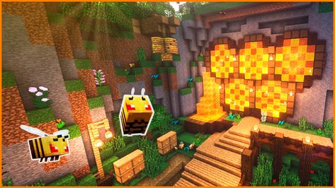 Minecraft Bee, Pocket Edition, Minecraft Architecture, Minecraft Builds, Minecraft Art, Minecraft Projects, Minecraft Creations, Minecraft Designs, Bee Theme