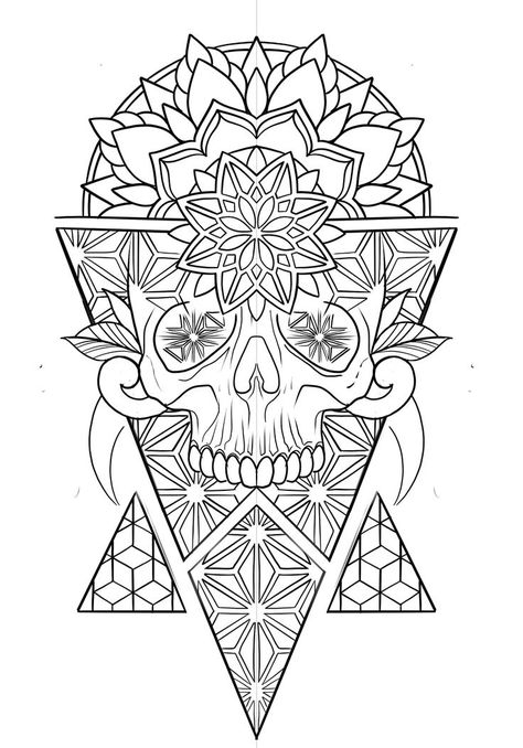 Pin by Rade Pan on Inspirational tattoos | Geometric mandala tattoo, Geometric tattoo design, Tattoo stencil outline Geometric Skull Tattoo Design, Tattoo Patterns Design, Geometric Tattoo Outline, Mandala Tattoo Mann, Geometric Tattoo Sleeve, Geometric Tattoo Stencil, Geometric Tattoo Sleeve Designs, Monster Tattoo, Geometric Mandala Tattoo