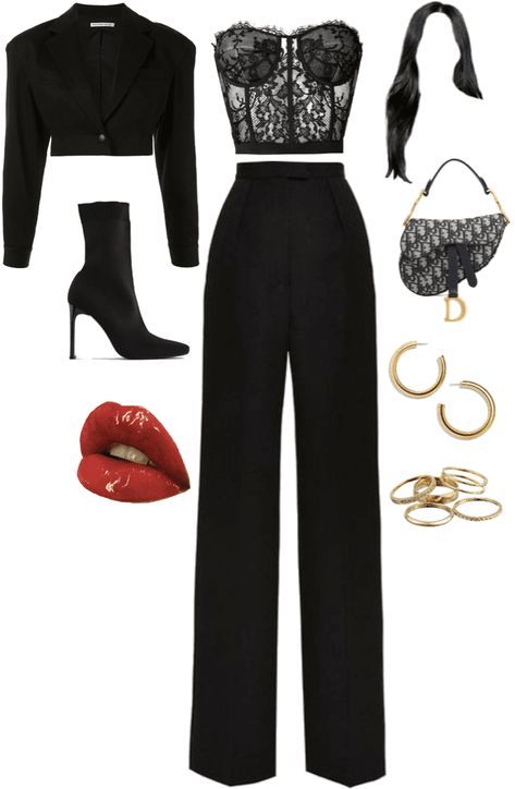 All Black Going Out Outfit Winter, Winter Outfit Club Night Out, December Club Outfit, Play Party Outfit, Elite Party Outfits, Club Clothes Night, Outfit Ideas Party Night Classy, Night Club Aesthetic Outfit, Poker Night Outfit