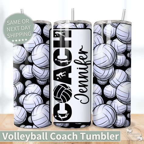 Volleyball Coach Gift Ideas, Coach Christmas Gifts, Coach Christmas, Coach Tumbler, Volleyball Coach Gifts, Water Bottle Custom, Custom Volleyball, Volleyball Coach, Water Bottle Gift