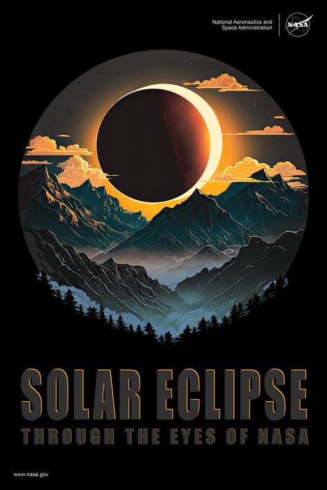 Eclipse Poster, Nasa Solar System, Telescope Hubble, Nasa Missions, Solar Eclipses, Planetary Science, Eclipse 2024, Our Planet Earth, Dark Energy