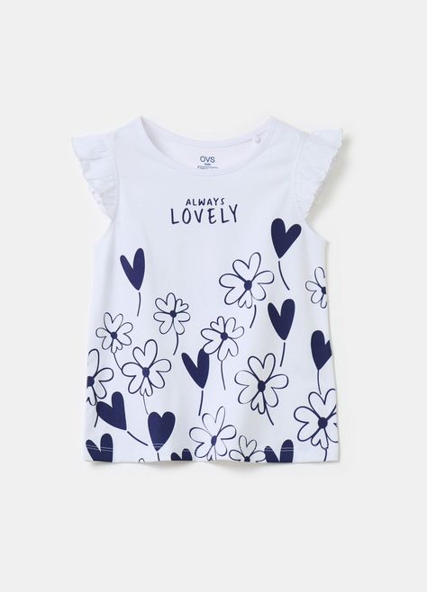 Girls’ T-Shirts, Polos and Tops| OVS Fashion Girl Design, Toddler Graphic Tee, Girls T Shirts, Girls Graphic Tee, Beach Wear Dresses, Tee Shirt Print, Sleeveless Jacket, Girls Prints, Newborn Girl