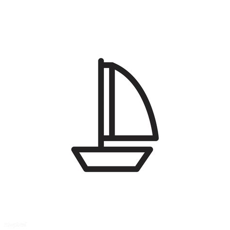 Sailing boat icon vector | free image by rawpixel.com Pictorial Logo, Sea Collage, Boating Quotes, Boat Icon, Yatch Boat, Boat Vector, Illustration Black And White, Boat Illustration, Rick And Morty Poster