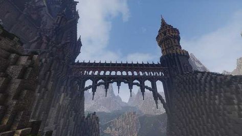 Epic Mountain Castle - Imgur Mountain Castle Minecraft, Mc Castle, Minecraft Mountain Castle, Mountain Castle, Villa Minecraft, Minecraft Mountain, Castle Minecraft, Construction Minecraft, Minecraft Kingdom