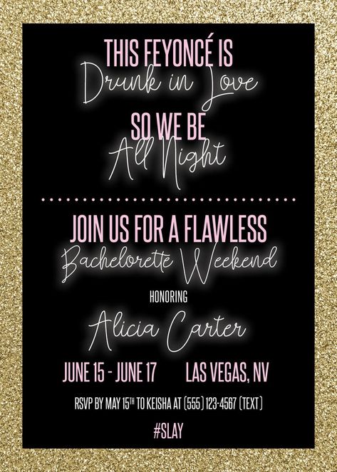 BEYONCE BACHELORETTE PARTY Invitation Beyonce Bachelorette | Etsy Beyonce Bachelorette Party, Feyonce Bachelorette Party, Beyonce Bachelorette, Beyonce Party, Wine Bachelorette Party, Purple Wedding Decorations, Bachelorette Party Invitation, Bachelorette Party Planning, Bridal Bachelorette Party