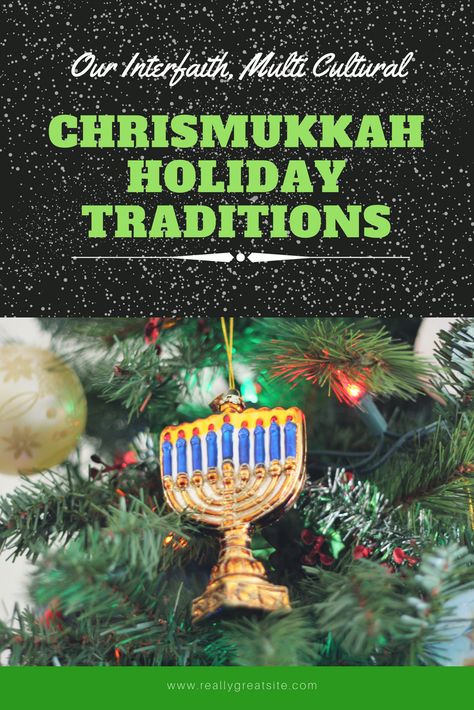 About our Interfaith, Multi Cultural Chrismukkah Holiday Traditions and New Year's Interfaith Holiday Decor, Christmas And Hannukah Together, Hanukkah Christmas Decorations, Christmukkah Decor, Chrismukkah Decorations, Hanukkah Traditions, Christian Christmas Decorations, Family Resources, Multi Cultural