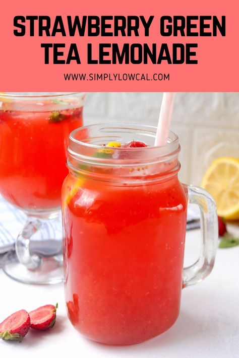 Green Tea Juice Recipes, Green Tea Refresher Recipe, Green Tea Fruit Drinks, Strawberry Green Tea Recipes, Flavored Green Tea, Flavored Iced Green Tea Recipes, Green Tea Refresher, Lemonade Green Tea, Iced Green Tea Lemonade Starbucks