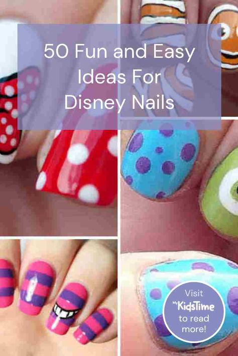 Create a Fairytale Look With 50 Fun and Easy Ideas For Disney Nails Simple Disney Nails Gel, Easy Disney Nails, Disney Villain Nails, Diy Disney Nails, Disney Gel Nails, All The Disney Princesses, Simple Disney Nails, Disney Manicure, Disney World Nails