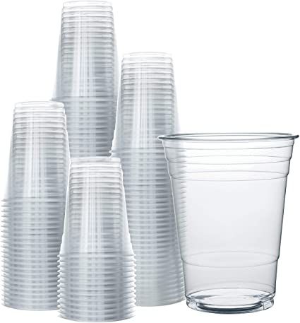 Amazon.com: 200 Clear Plastic Cups | 16 oz Plastic Cups | Clear Disposable Cups | PET Cups | Plastic Water Cups | Plastic Beer Cups | Clear Plastic Party Cups | Crystal Clear Cups: Home & Kitchen Bubble Boba, Drinks Reception, Clear Plastic Cups, Kuala Terengganu, Plastic Party Cups, Clear Cups, Beer Cup, Disposable Cups, Frozen Drinks