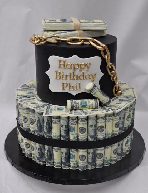 21+ Inspired Photo of Money Birthday Cake - davemelillo.com Birthday Money Cake, Money Birthday Cake, Money Birthday, 22 Birthday, 25th Birthday Cakes, Cake Liner, Birthday Cake Pictures, Money Cake, Birthday Cake For Him