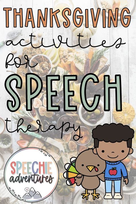 Thanksgiving themed printable and digital activities for speech and language therapy or special education classrooms! Use these fun no prep and low prep activities to target a vareity of language skills with preschool and elementary aged students. Speech Therapy Thanksgiving, Thanksgiving Speech, Speech And Language Therapy, Prep Activities, Thanksgiving Printables, Thanksgiving Activities, Speech Therapy Activities, Language Therapy, Special Education Classroom