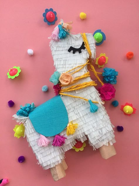 Llama party supplies - pinata | CatchMyParty.com Teenager Party, Llama Party, Piñata Ideas, Mexican Birthday, Diy Pinata, Llama Birthday, Fiesta Theme Party, Cactus Party, Fiesta Birthday