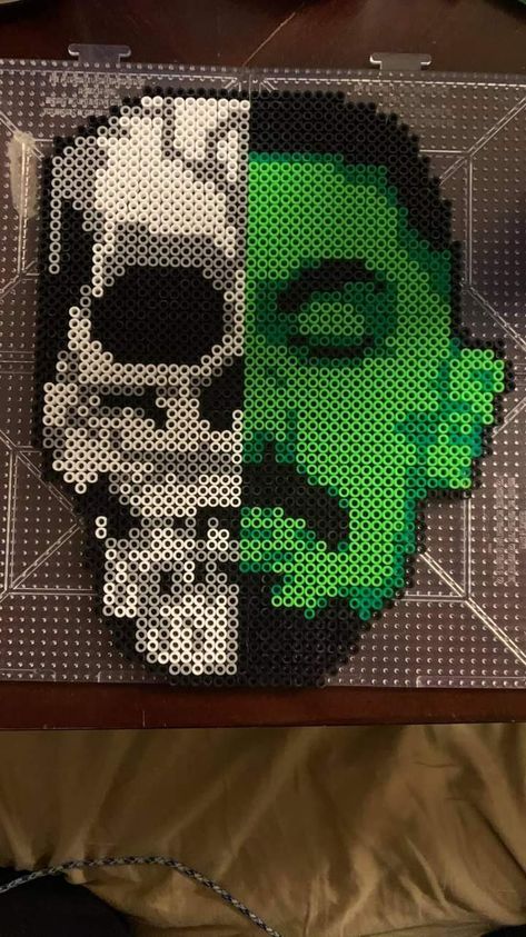 Kai Wachi Perler, Subtronics Perler, Melty Bead Designs, Rave Ideas, Perler Pattern, Bead Templates, Jack The Pumpkin King, Perler Ideas, 3d Perler Bead