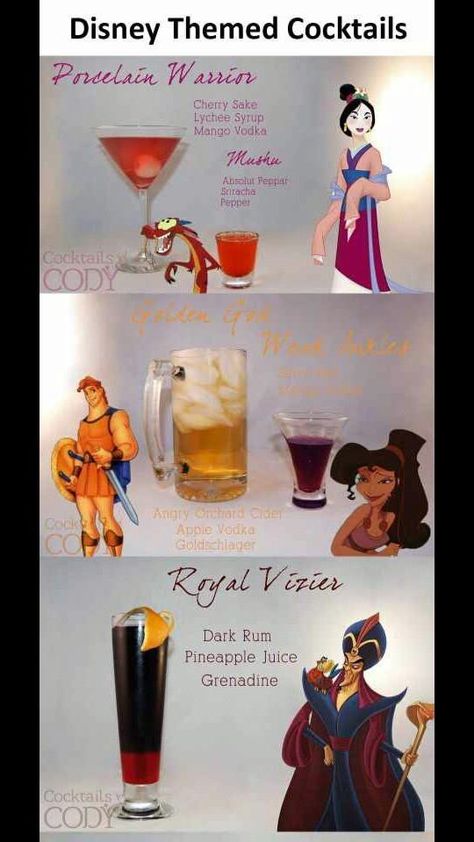 Disney drinks! Disney Themed Cocktails, Disney Alcoholic Drinks, Glace Fruit, Disney Cocktails, Themed Cocktails, Disney Drinks, Disney Recipes, Themed Drinks, Rum Punch