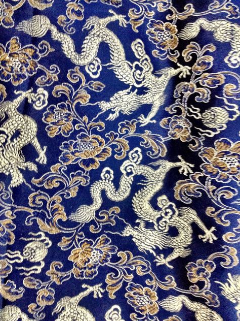 Chinese textile pattern:  I saw this fabric but in green at a fabric shop in Ningbo, China.  It was heavy material good for a Fall/Winter Chinese dress (Qipao).  It was priced 79 RMB per meter (this is a little over 13 USD) Chinese Textile Pattern, Chinese Fabric Pattern, Chinese Patterns Traditional, Chinese Textiles, Ningbo China, Chinese Ornament, Chinese Fabric, Chinese Prints, Chinese Embroidered