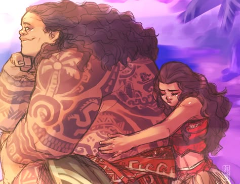 Maui X Moana Fanart, Moana Fan Art, Funny Disney Characters, Maui Moana, Moana Movie, Princess Moana, Steven Universe Au, Disney Princess Fan Art, Disney Moana