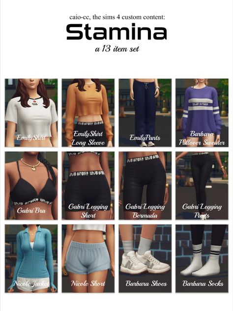 Stamina Set has arrived, a dynamic fusion of comfort and style in 12 items to wear your sim.

Public Release May 10. Los Sims 4 Mods, Sims 4 Cc Eyes, Sims 4 Game Mods, Sims 4 Mm Cc, Sims 4 Body Mods, Sims 4 Expansions, Tumblr Sims 4, Sims 4 Cc Folder, Sims 4 Mm