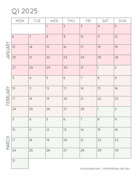 2025 3-Month Quarterly Calendar Printables – FREE 2025 Planner Printable, Bujo 2025, 2025 Journal, Time Management Printable, Quarterly Calendar, Family Gift Guide, Meal Planning Calendar, Duck Cake, Calendar Time