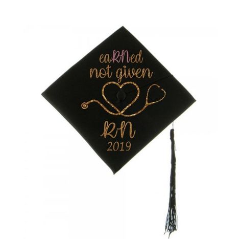 RN Graduation Cap Decal Graduation Cap Decoration eaRNed Not Given Decal Nursing School Graduate Gra Graduation Cap Designs Medicine, Graduation Cap Designs Medical School, Graduate Pictures, Nursing School Graduation Pictures, Checkout Design, Earned Not Given, Nursing School Graduation Party, Nurse Graduation Cap, Graduation Message