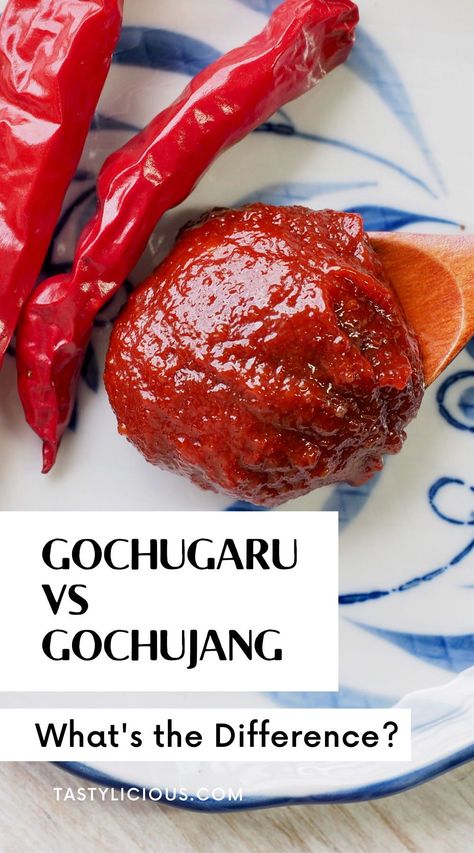 gochugaru vs gochujang for kimchi | gochugaru vs gochujang taste | gochugaru substitute | is gochugaru same as gochujang | is gochujang same as gochugaru | can you substitute gochugaru for gochujang | difference between gochugaru and gochujang Kimchi With Gochujang Paste, Kimchi With Gochujang, Gochugaru Substitute, Gochugaru Recipes, Gochujang Paste Recipe, Gochujang Kimchi, Gojuchang Recipe, Chef Knowledge, Korean Food Kimchi