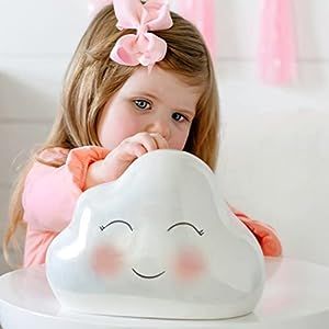 Cloud Ceramic, Sleepy Face, Penny Bank, Toy Money, Ceramic Piggy Bank, Babies Nursery, Play Money & Banking, Face Graphic, Child Smile