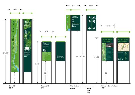 The Bronx River Greenway is an eight-mile bike/pedestrian path and linear park in the heart of the Bronx. This project involved the design and production of wayfinding, informational & identification signage for the network of pedestrian and bicycle trail&#8230; Identification Signage, Parking Signage, Zoo Signage, Hospital Signage, Interpretive Signage, Park Signage, Wayfinding Signage Design, Bicycle Trail, Linear Park