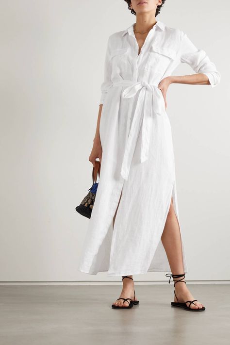 Linen Shirt Dress Outfit, Linen Dresses Summer Chic, Shirtdress Outfit, Linen Dress Outfit, Linen Dresses Summer, Shirt Dress Outfit, Designer Maxi Dress, Shirt Dress Summer, White Linen Shirt