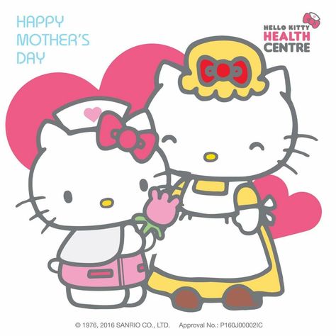 Happy Mother's Day! Hello Kitty Mothers Day, Nurse Hello Kitty, Kitty Health, Hello Kitty Happy, Happy Mothers Day Card, Happy Mothers Day Images, Hello Sanrio, Cartoon Hello Kitty, Images Hello Kitty