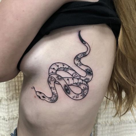 Celestial Snake Tattoo, Female Tattoo Artists, Sun Tattoos, Female Tattoo, Snake Tattoo, Mini Tattoos, Future Tattoos, Blackwork, Tattoos For Women