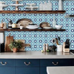 Quadrostyle tile stickers Turkish Home Decor, Interior Courtyard, Wood Inspiration, Dreamy Kitchens, Tile Backsplash Bathroom, Turkish Decor, Turkish Kitchen, Turkish Tiles, Kitchen Interiors